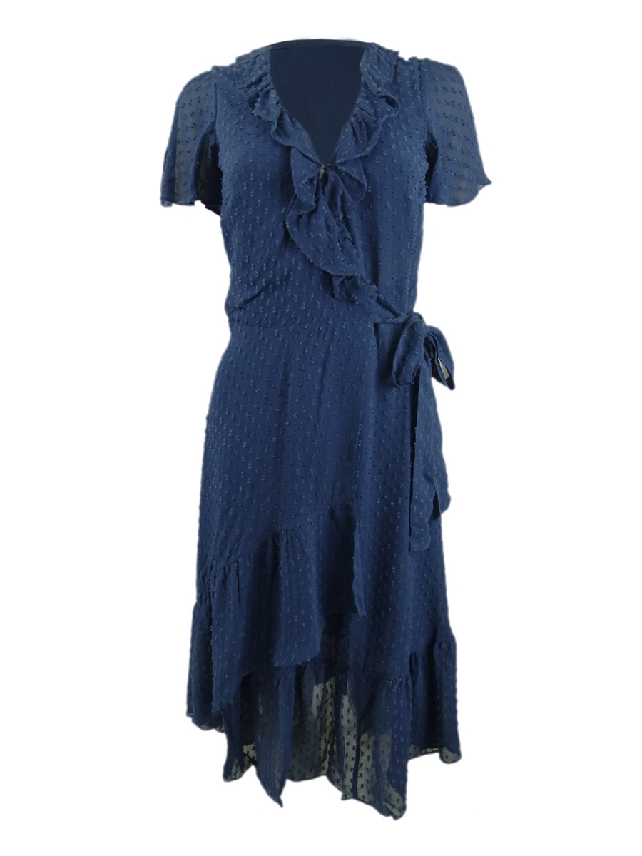 Michael Michael Kors Women's Ruffled Wrap Dress (XXS, True